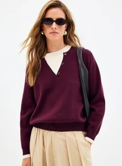 Fooler striped Henley sweater