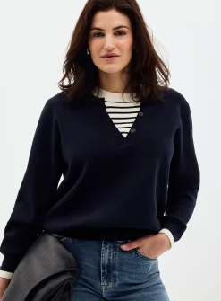 Fooler striped Henley sweater