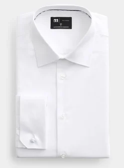 French cuff satiny shirt