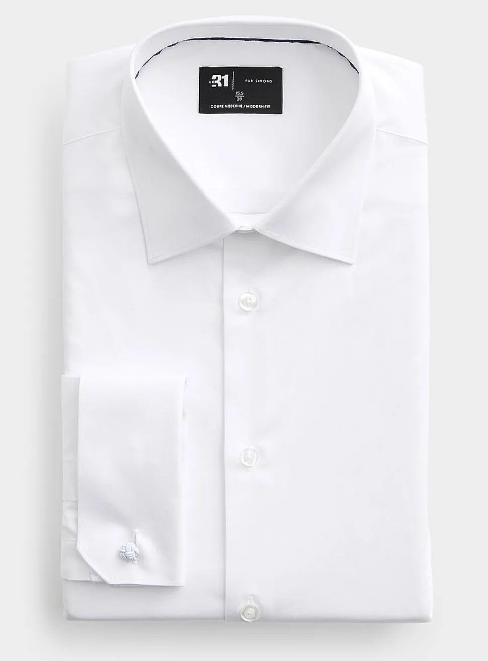 French cuff satiny shirt