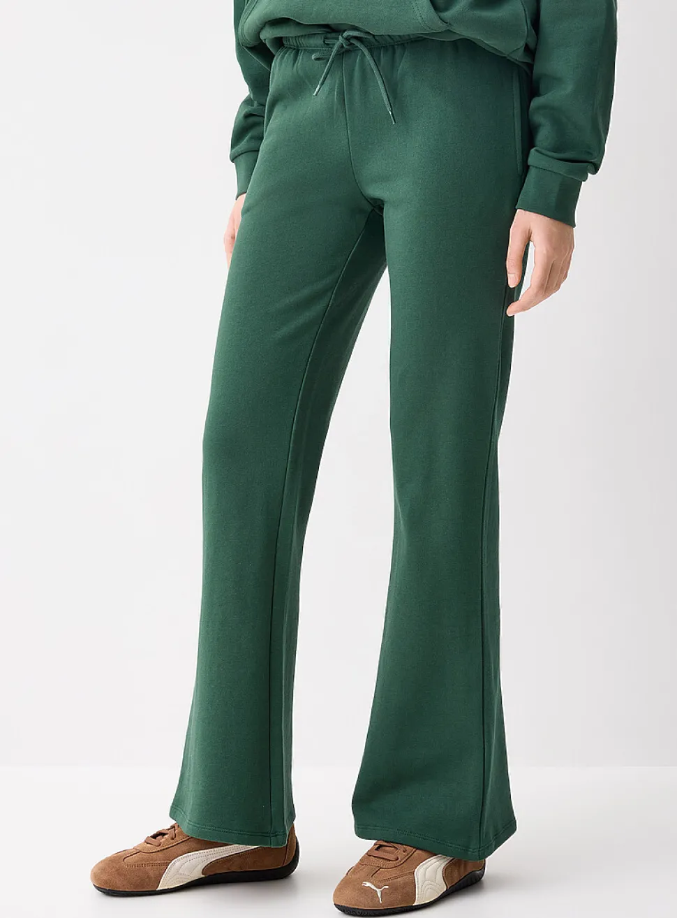 French terry flared pant