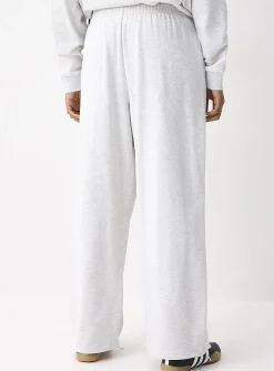 French terry wide-leg pant