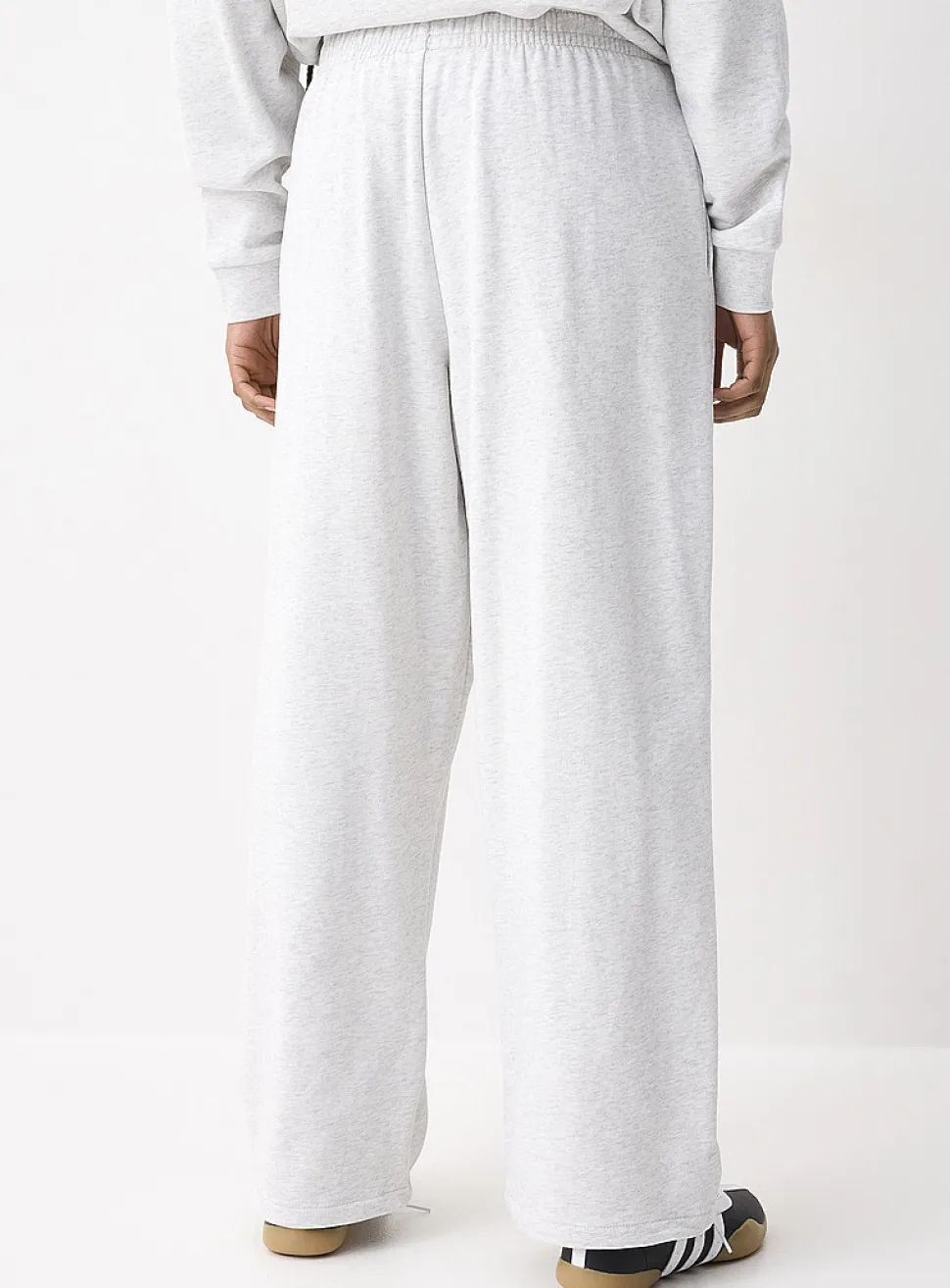 French terry wide-leg pant