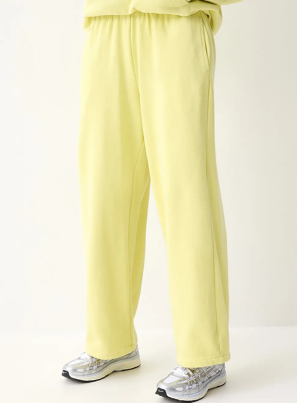 French terry wide-leg pant