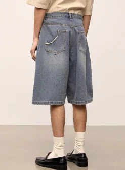 From Paris denim Bermudas
