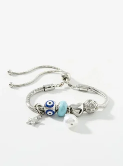 Fun-charm silver bracelet