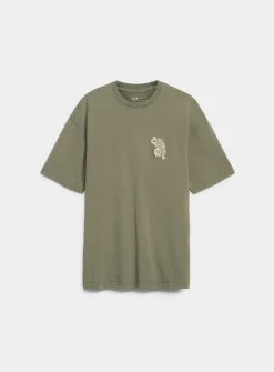 Fun embroidery faded T-shirt