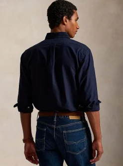 Garment-dyed Oxford shirt