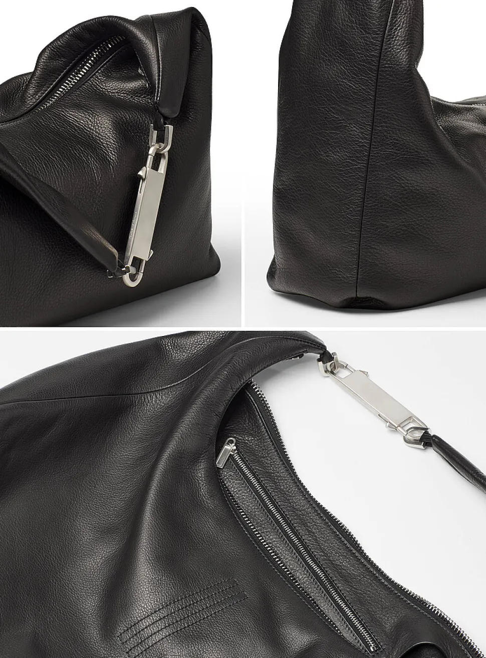 Gemini calf leather hobo bag