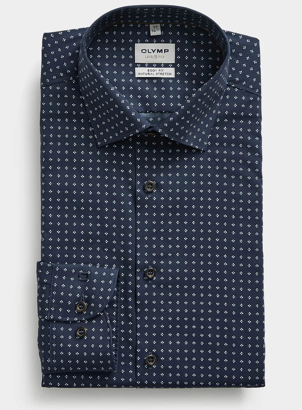 Geo dot navy shirt