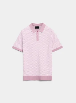 Geo jacquard knit polo