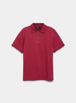 Geometric jacquard polo