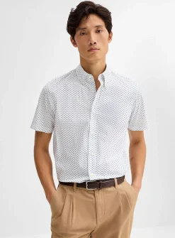 Geometric mini-pattern shirt