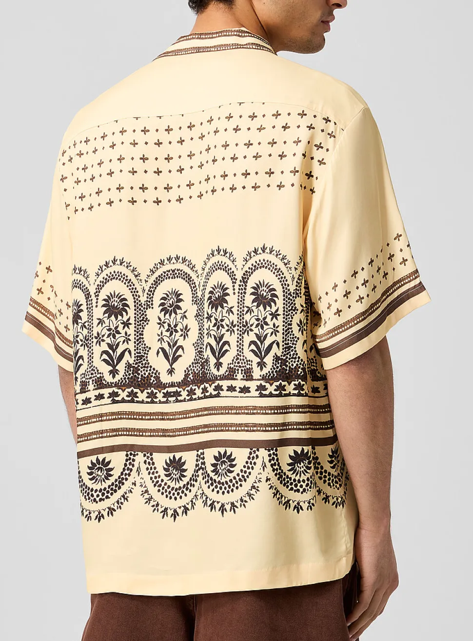 Geometric pattern cabana shirt