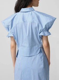Gexy puff-sleeve striped shirt