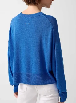 Giacoppo cobalt fluid knit sweater