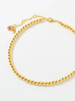 Golden beaded necklace