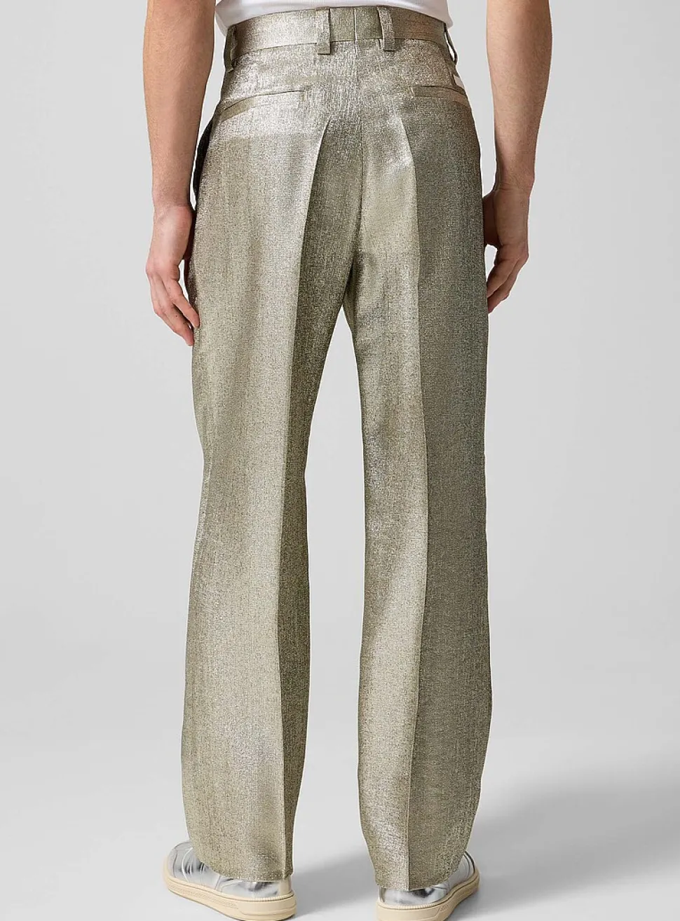 Golden Lurex pleated pant