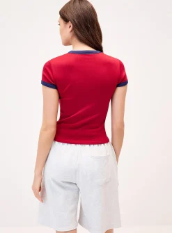 Graphic ringer T-shirt
