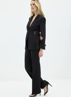 Hailsy side belt flowy blazer