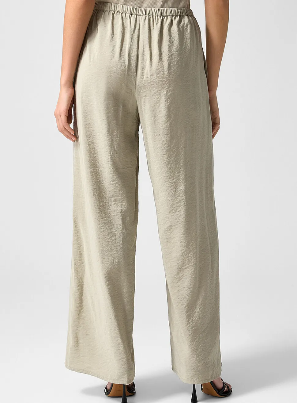 Hammered crepe pant