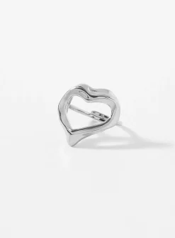 Hammered heart ring