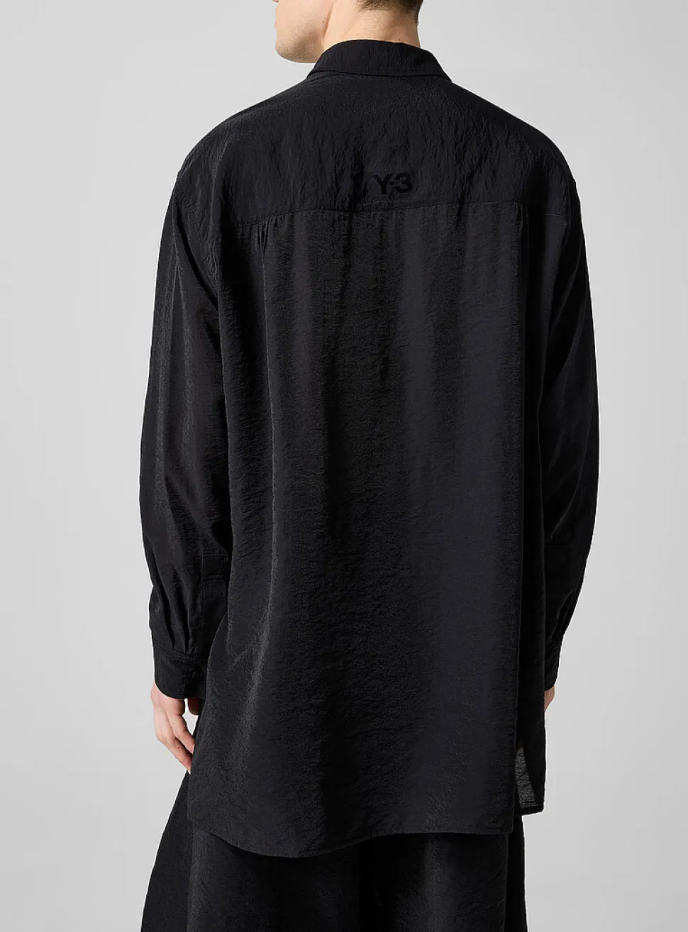Hammered texture flowy elongated shirt