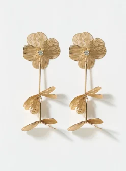 Hanging flower earrings