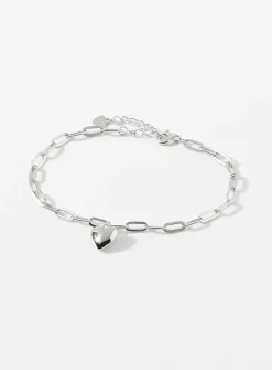 Heart paperclip bracelet