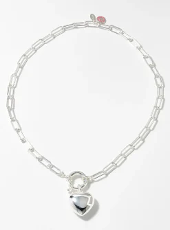 Heart paperclip-link chain
