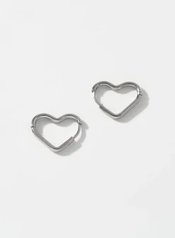 Heart silhouette earrings