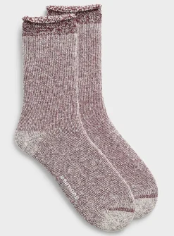 Heathered thick knit socks