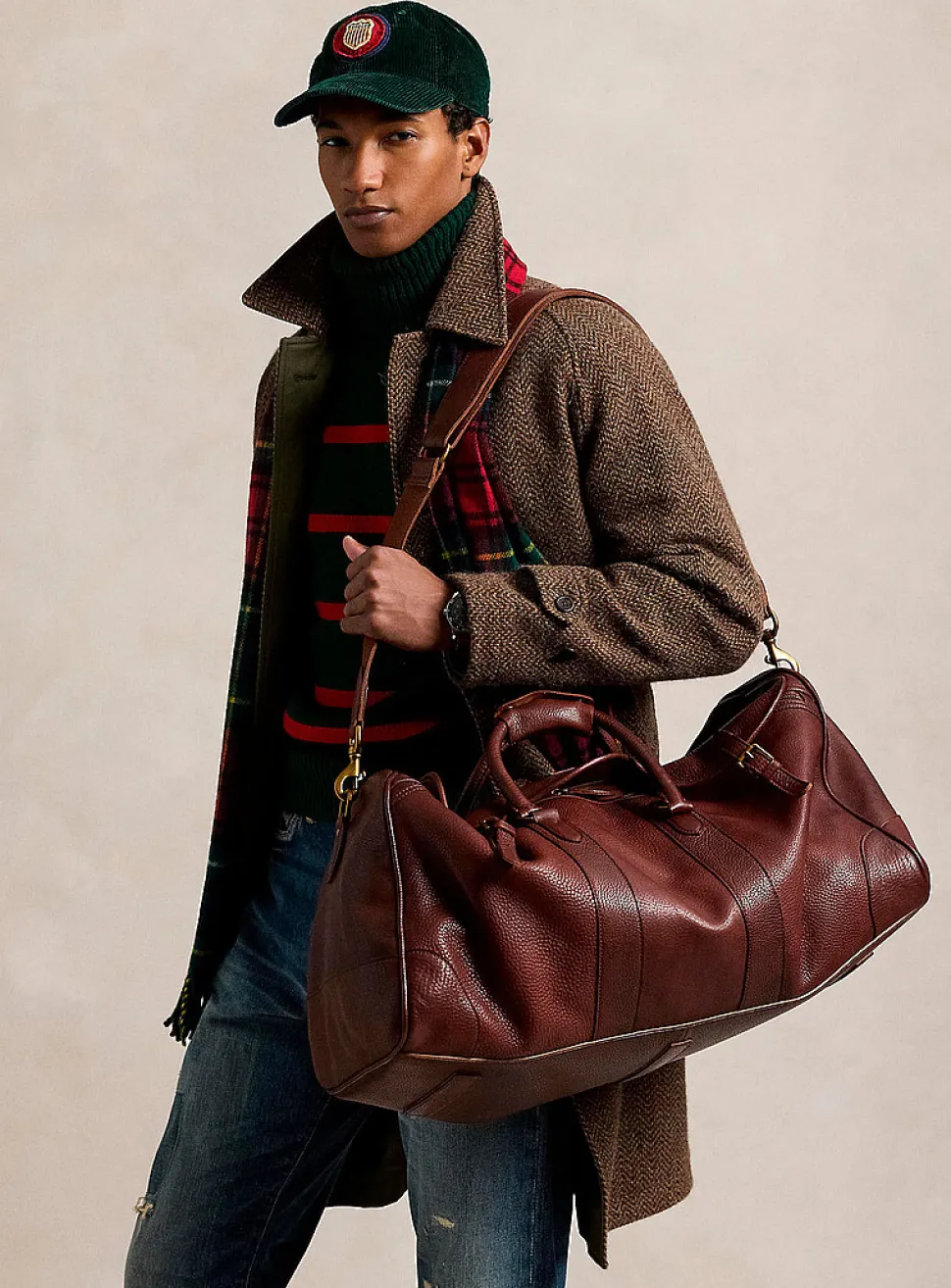 Heritage leather duffle bag