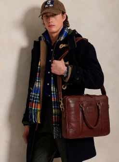 Heritage leather messenger bag