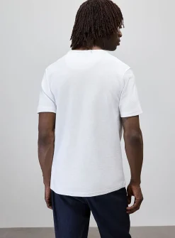 Herringbone-textured T-shirt