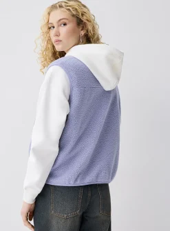 High-pile-fleece zipped vest