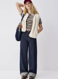 High-pile-fleece zipped vest