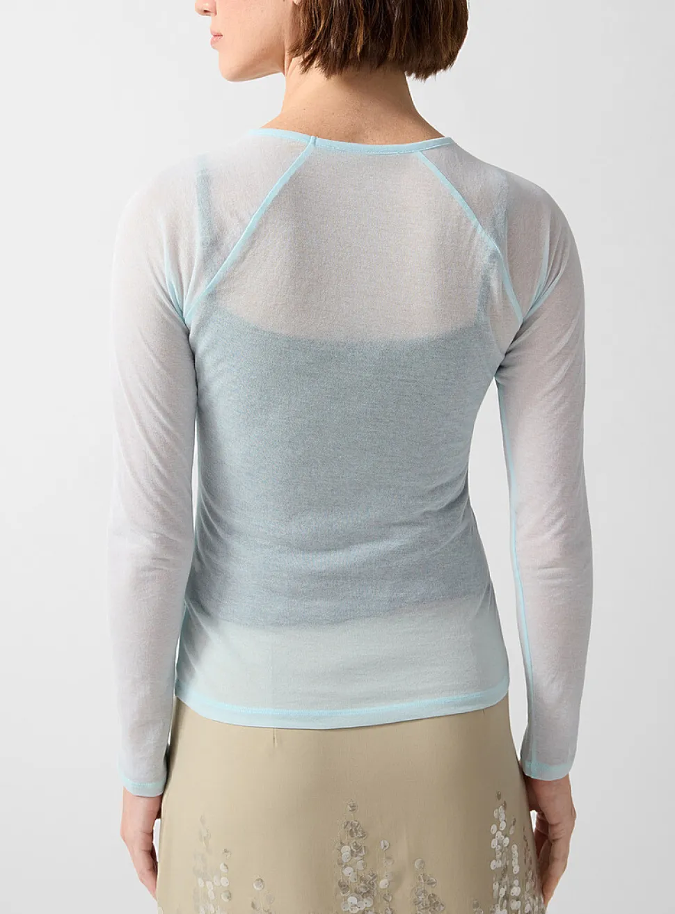 Hiro sheer raglan T-shirt
