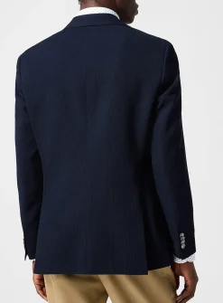 Honeycombed pure virgin wool blazer