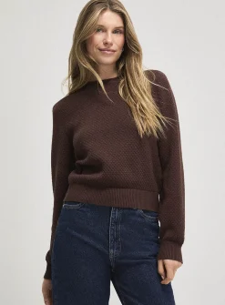 Honeycomb textured sweater