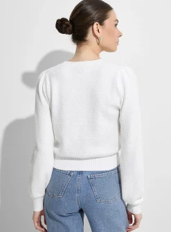 Honeycomb textured sweater