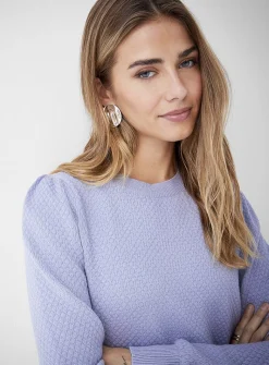 Honeycomb textured sweater