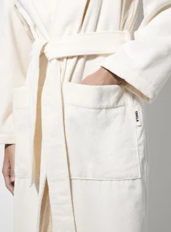Hooded solid terry robe