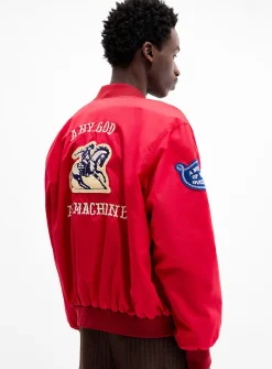 Horsepower satiny bomber jacket