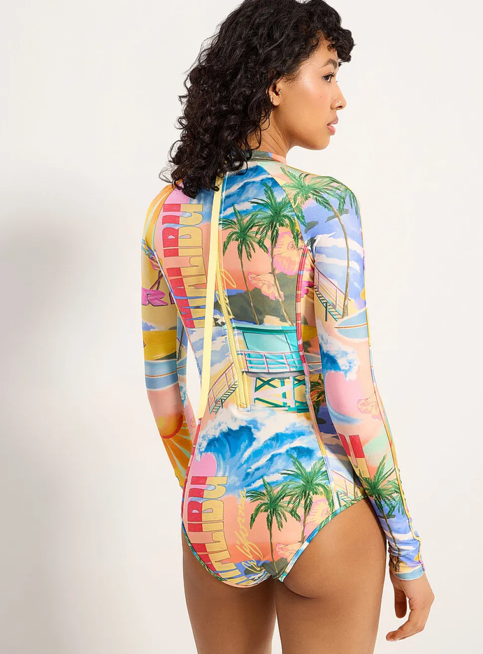 Hotel Malibu zipped surfing one-piece