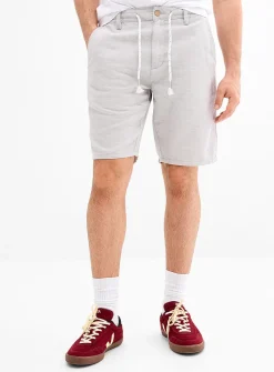 Houndstooth-like knit Bermudas