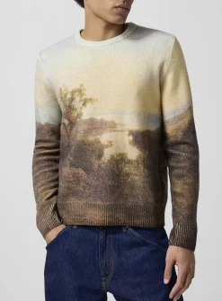 Hudson River Scene wool and cashmere sweater