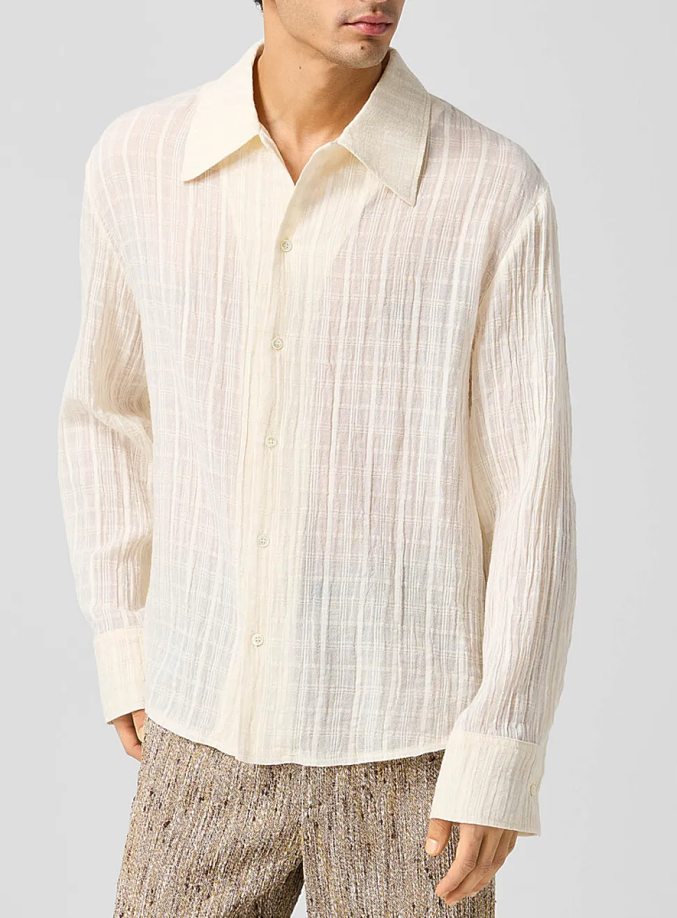 Ignacio textured plaid shirt