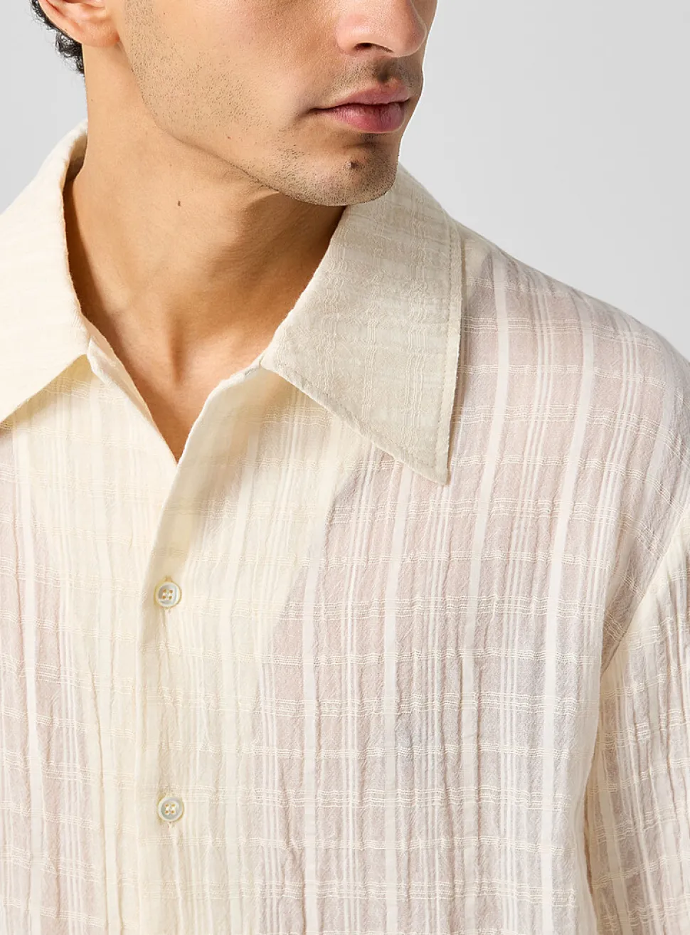 Ignacio textured plaid shirt