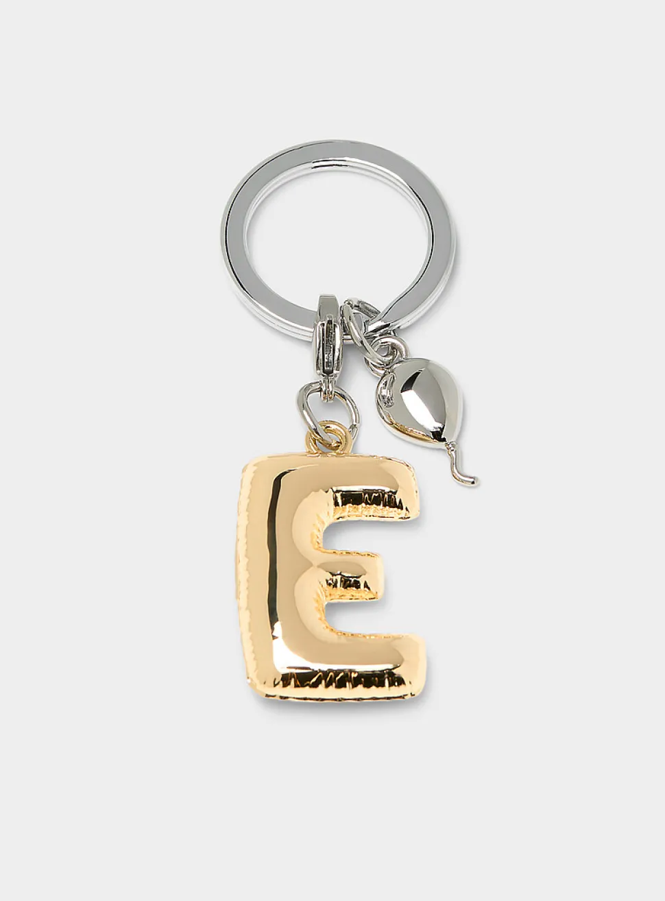 Inflatable letter charm key ring